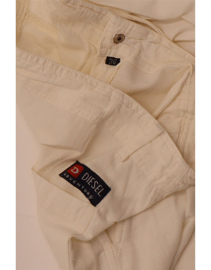 Diesel Damen-Hose mit weitem Bein, W36, L27, gebrochenes Weiß