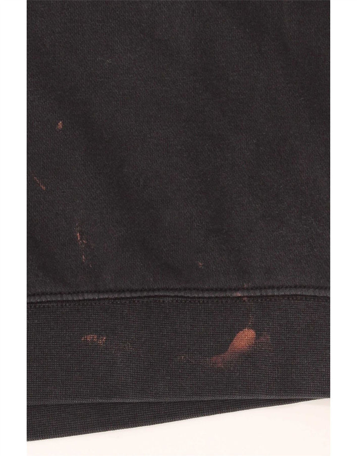 Nike Damen-Sweatshirt mit 1/4-Reißverschluss, übergroß, UK-Gr. 10, Größe S, Schwarz, Baumwolle