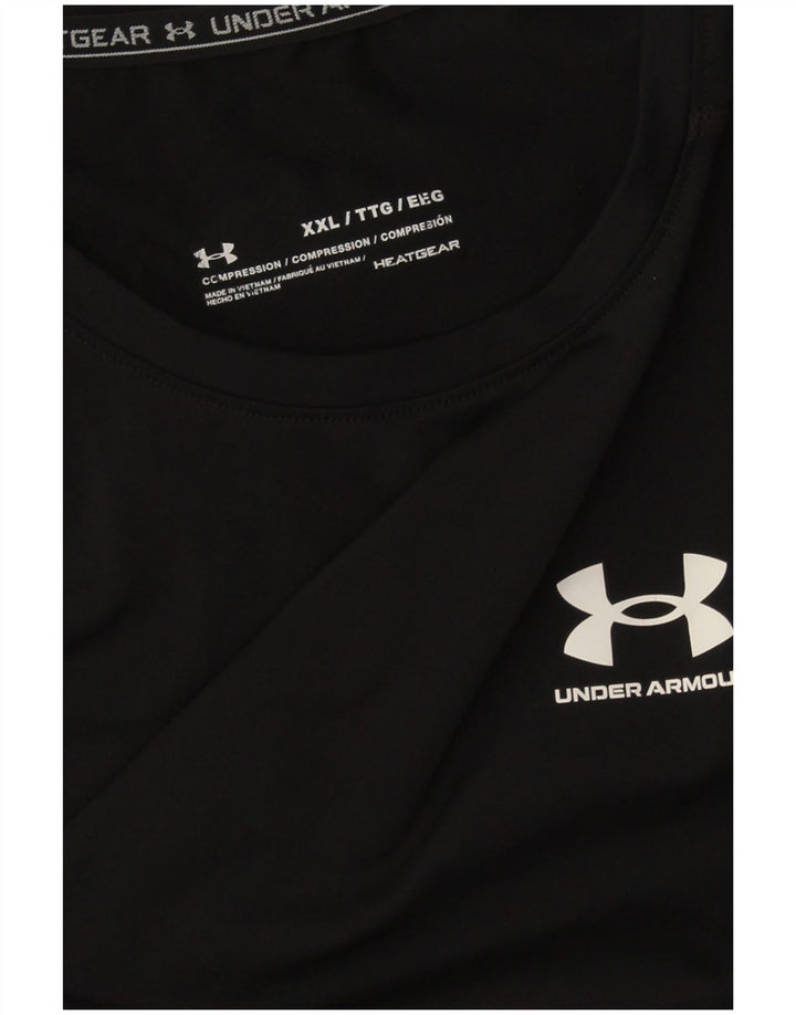 Under Armour Herren Kompressions-T-Shirt Top 2XL Schwarz Sport