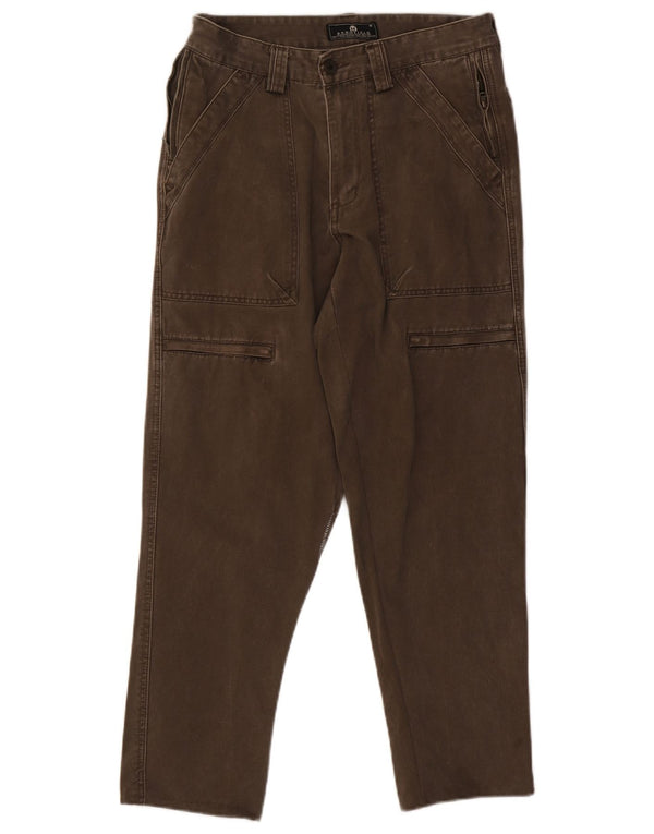 Bromfield Mens Straight Cargo Trousers IT 48 Medium W30 L27 Brown Cotton