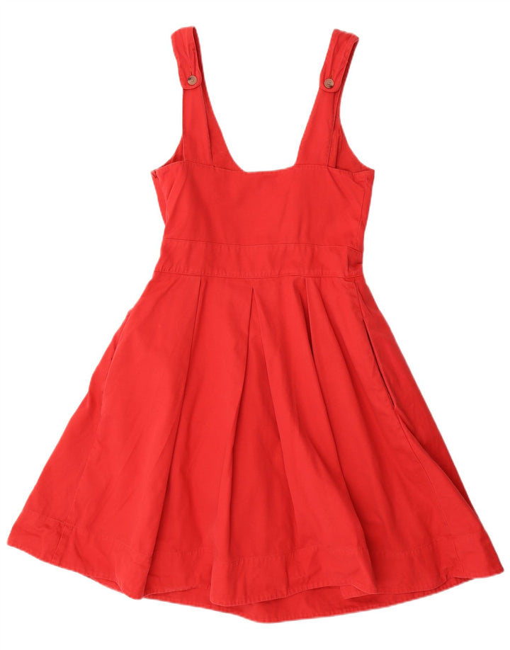Ralph Lauren Damen-Sommerkleid, US 6, mittelrote Baumwolle
