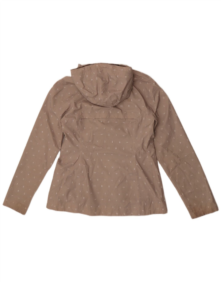 The North Face Damen Graphic Hooded Rain Jacket UK 10 Small Beige