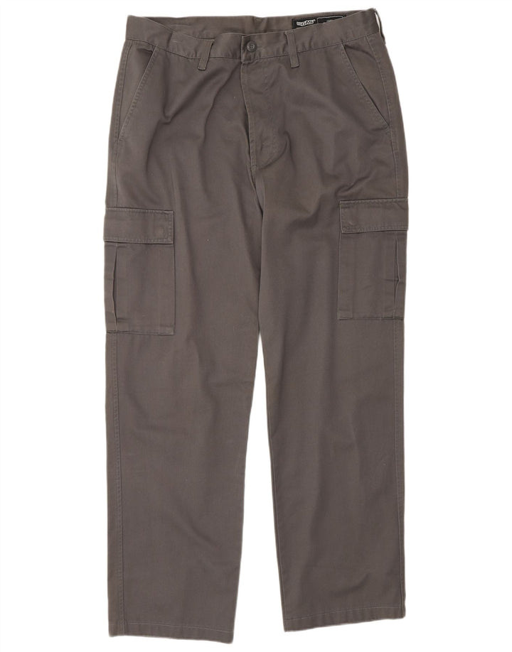 Gas Gerade Herren-Cargohose W36 L31 Graue Baumwolle