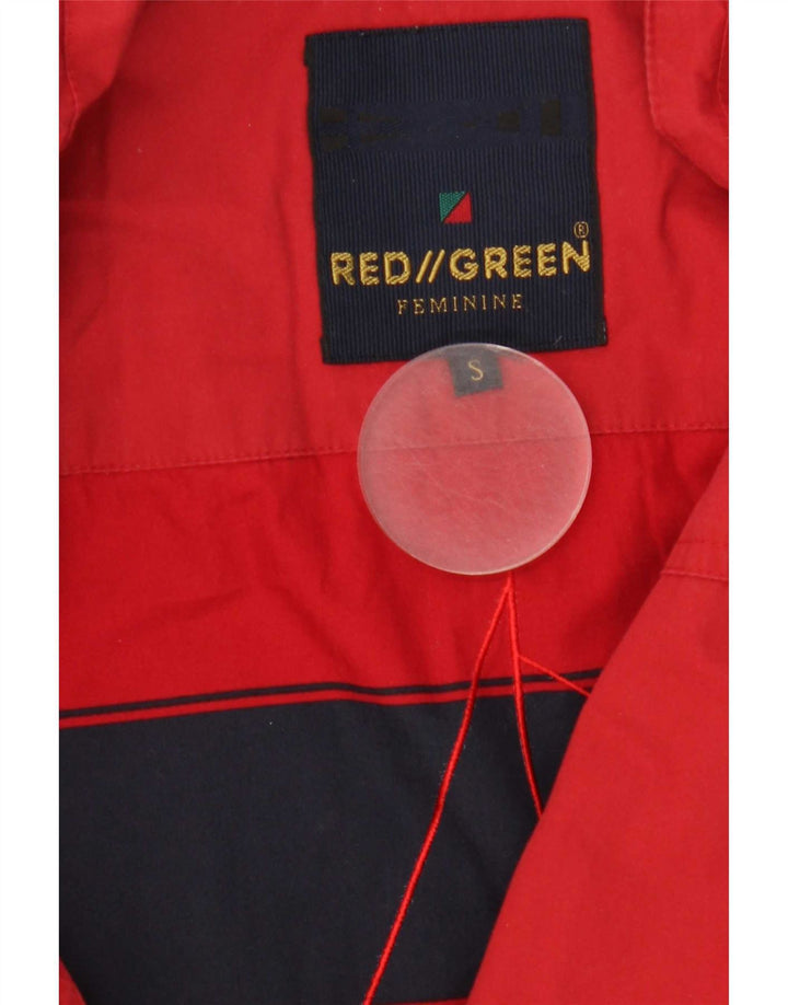 Vintage Damen Gilet UK 10 Klein Rot