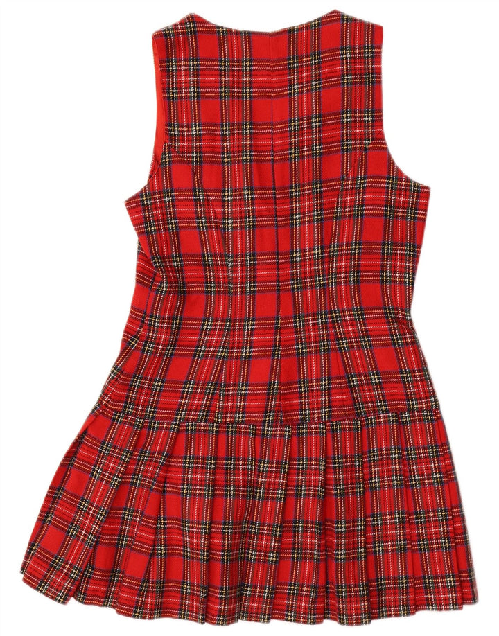 Pinko Damen ärmelloses A-Linien-Kleid UK 12 Mittelrot kariert