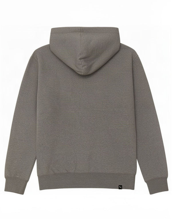 Puma Mens Graphic Hoodie Jumper Small Grey Flecked Cotton