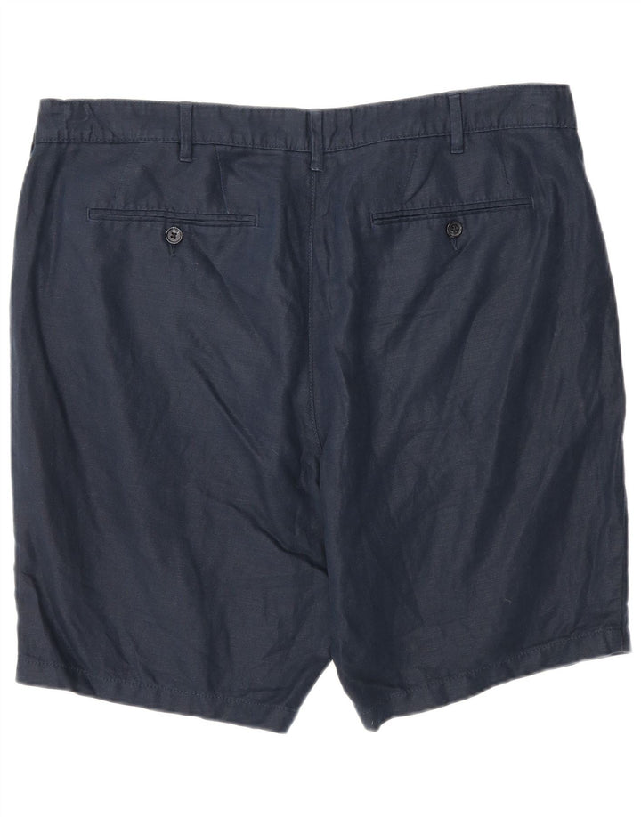 Marks & Spencer Herren Chinoshorts W38 XL Marineblau Baumwolle