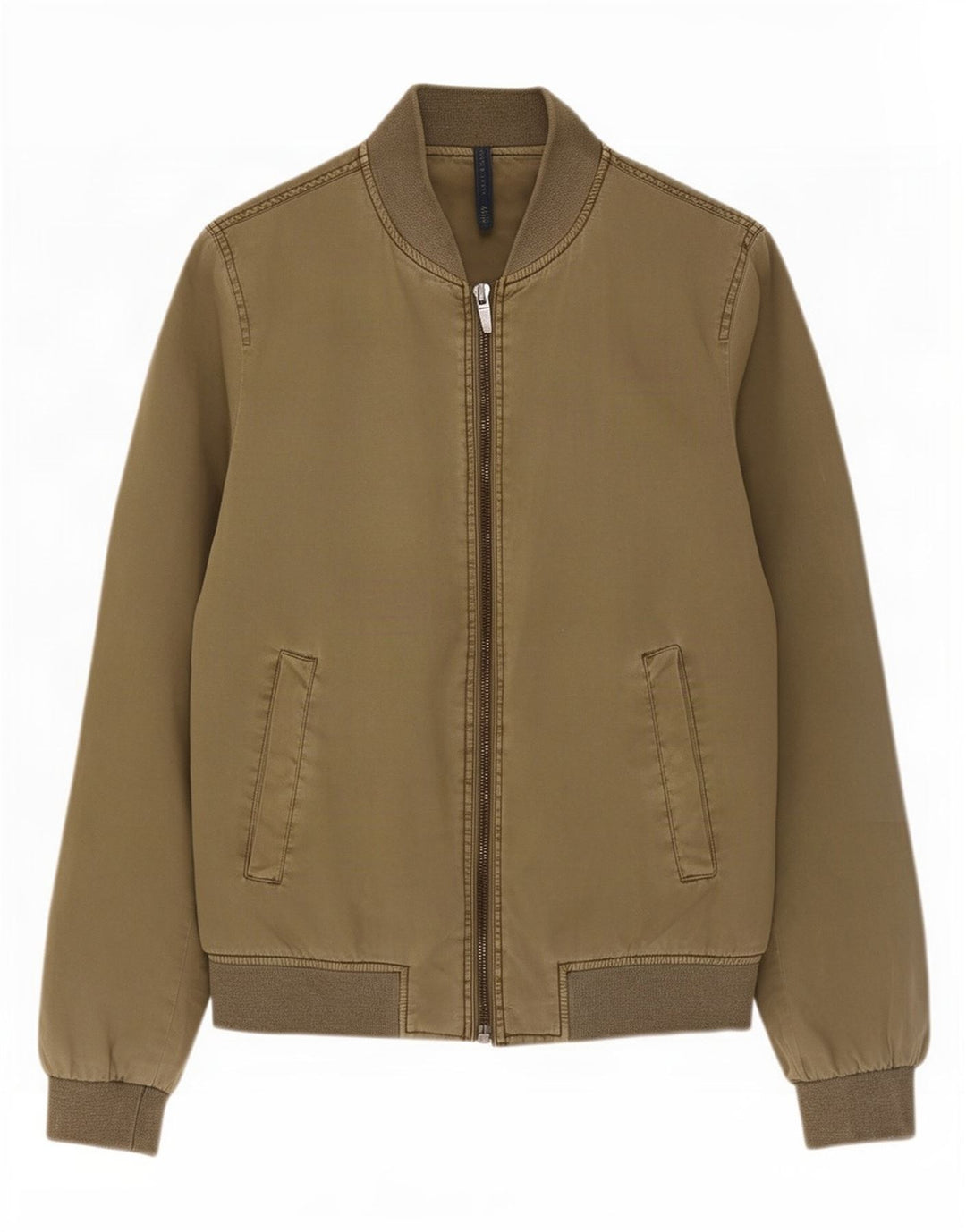 Zara Herren Bomberjacke UK 36 Small Khaki Baumwolle