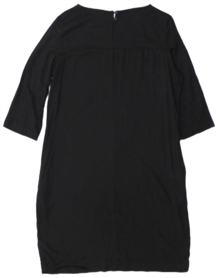 Marks & Spencer Damen-Etuikleid mit 3/4-Ärmeln, UK 12, Mittelschwarz, Viskose