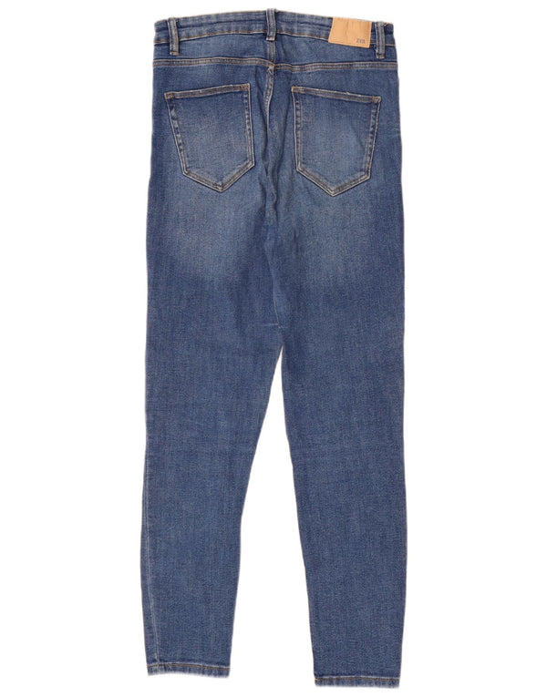 Zara Damen Distressed Skinny Jeans EU 42 Large W32 L28 Blaue Baumwolle