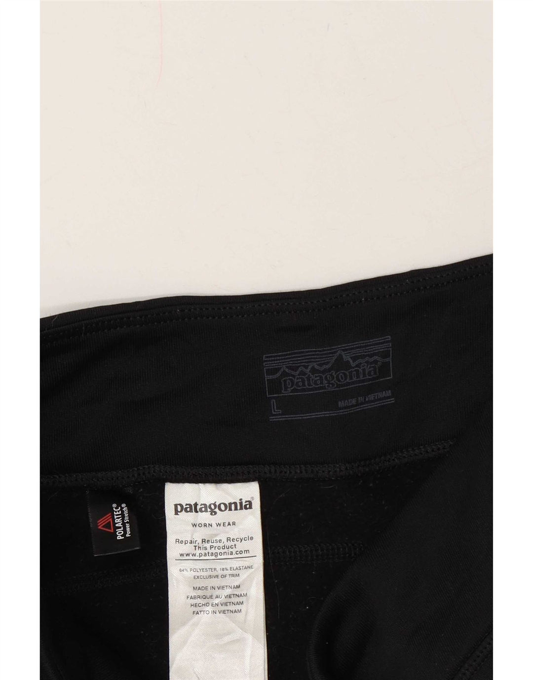 Patagonia Damen Leggings UK 16 Large Schwarz Polyester