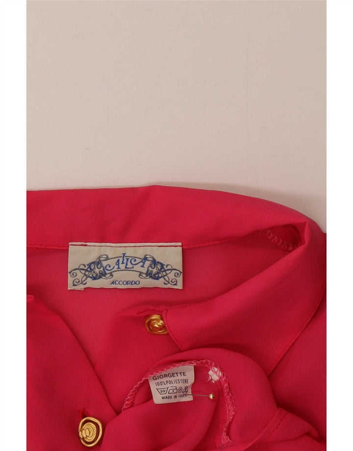 ACCORDO Damen Kurzarm-Hemdbluse UK 12 Mittelrosa Polyester