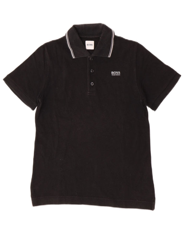 Hugo Boss Poloshirt für Jungen, 11–12 Jahre, schwarze Baumwolle