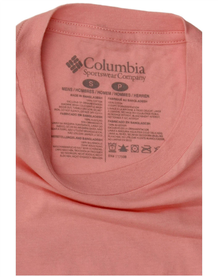 Columbia Herren-T-Shirt mit Grafik, Größe S, Rosa