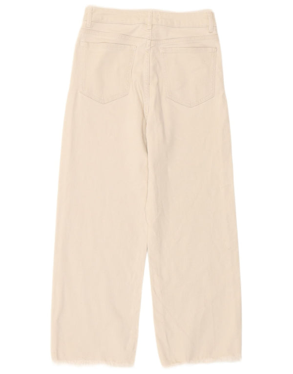 MINT VELVET Damen-Jeans mit hoher Taille, kurz geschnitten, UK 10, Größe S, W27, L24, Beige