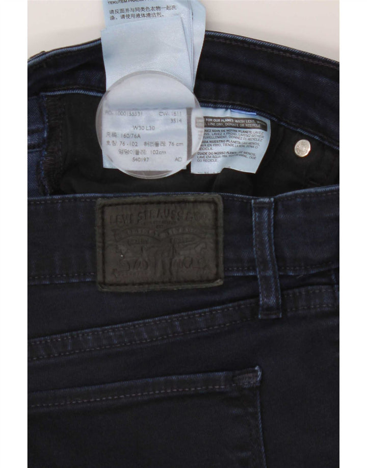 Levi's Damen 712 Slim Jeans W30 L30 Marineblau Baumwolle