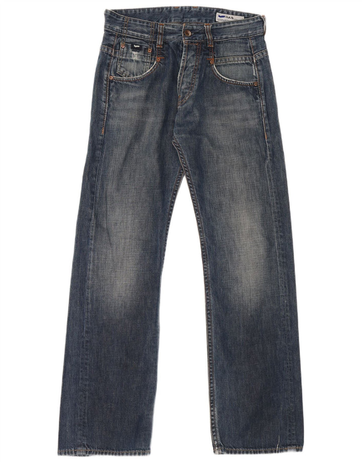 Gas Herren Bootcut Jeans W30 L32 Blaue Baumwolle