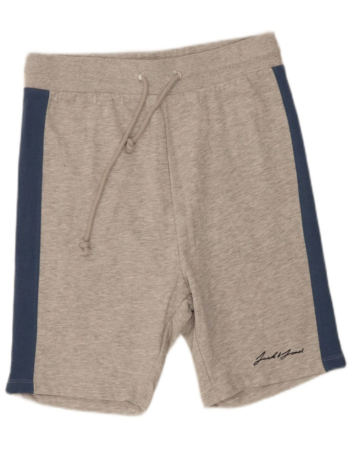 Jack & Jones Herren-Sportshorts, Größe S, Grau, Colourblock-Baumwolle