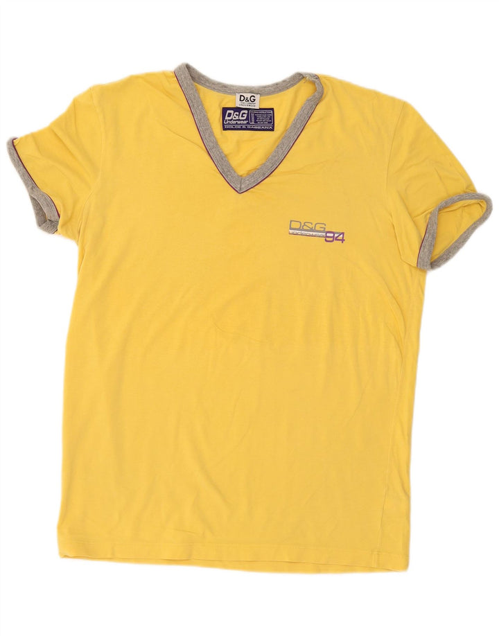 Dolce & Gabbana Herren T-Shirt Top Large Gelb
