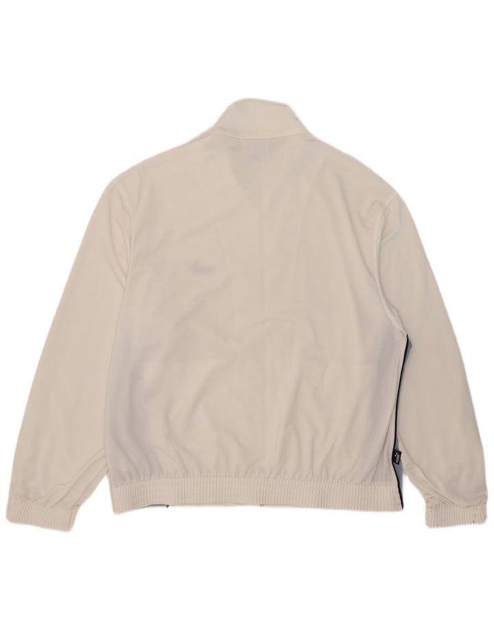 PUMA Herren-Trainingsanzug-Top-Jacke XL, weißes Colourblock-Polyester