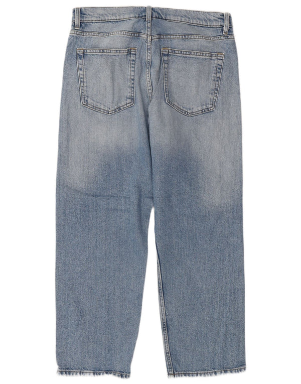 Marks & Spencer Damen Regular Straight Jeans UK 12 Medium W30 L25 Blau