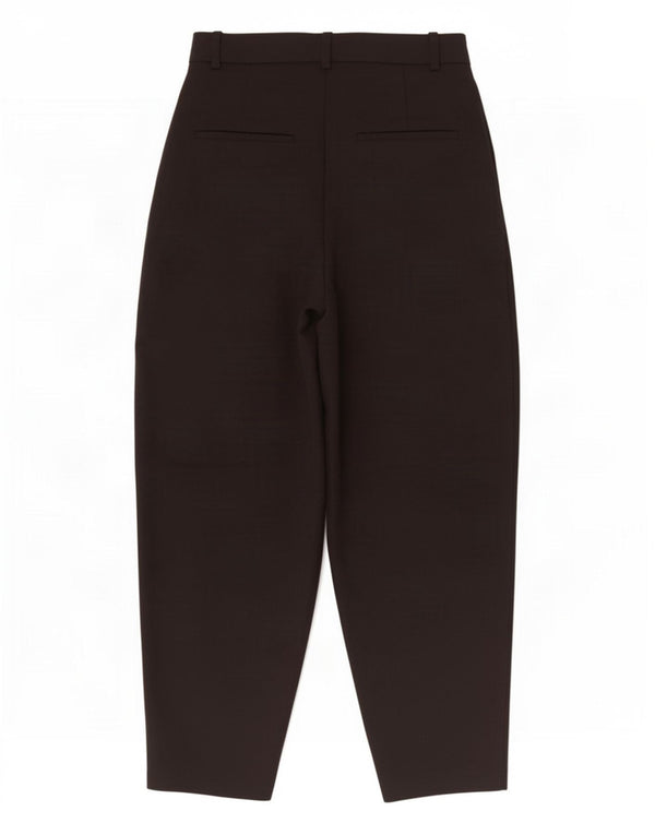Zara Damen-Hose mit hoher Taille, lockere Passform, kurze Hose, XS, B24, L25, schwarze Viskose