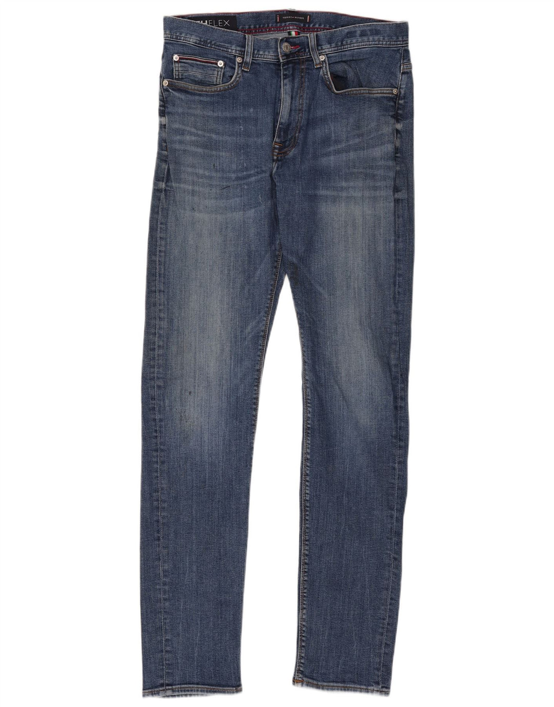 Tommy Hilfiger Herren Bleecker Slim Jeans W33 L34 Blaue Baumwolle
