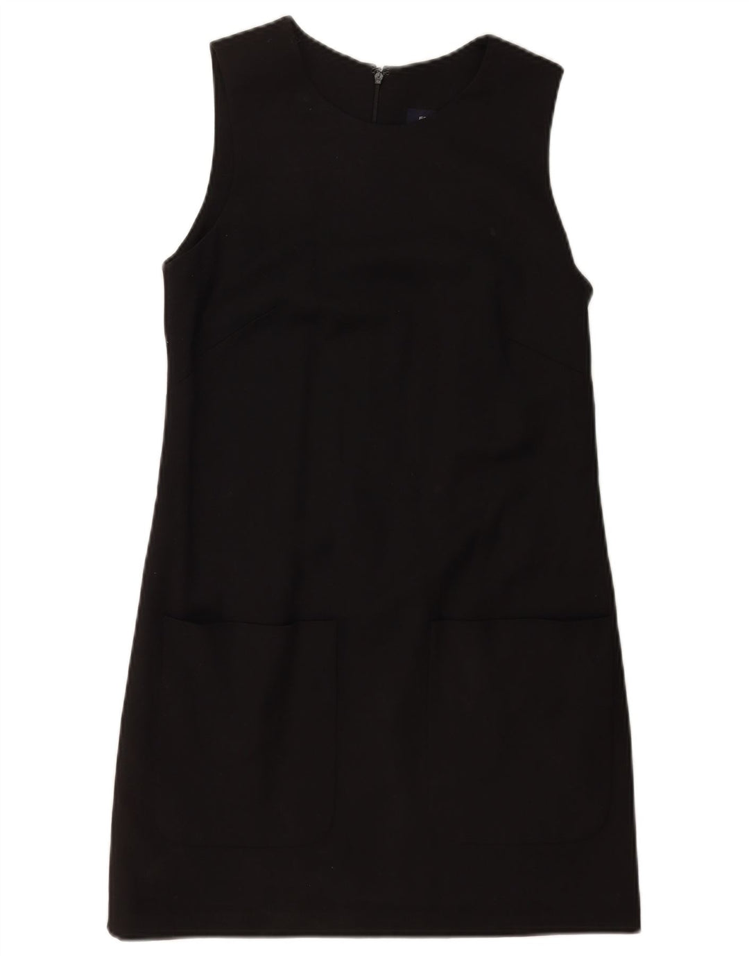 French Connection Damen ärmelloses Etuikleid, UK-Größe 10, Größe S, schwarze Wolle