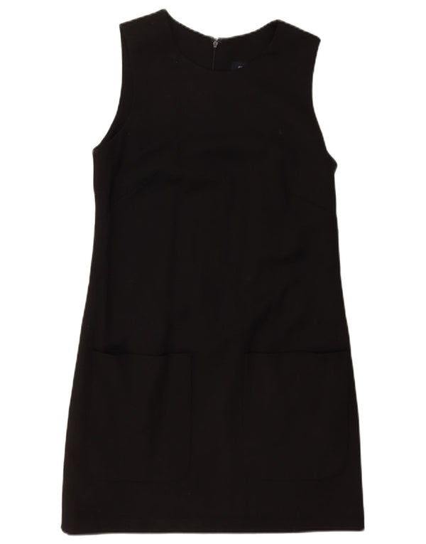 French Connection Damen ärmelloses Etuikleid, UK-Größe 10, Größe S, schwarze Wolle