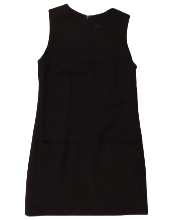 French Connection Damen ärmelloses Etuikleid, UK-Größe 10, Größe S, schwarze Wolle