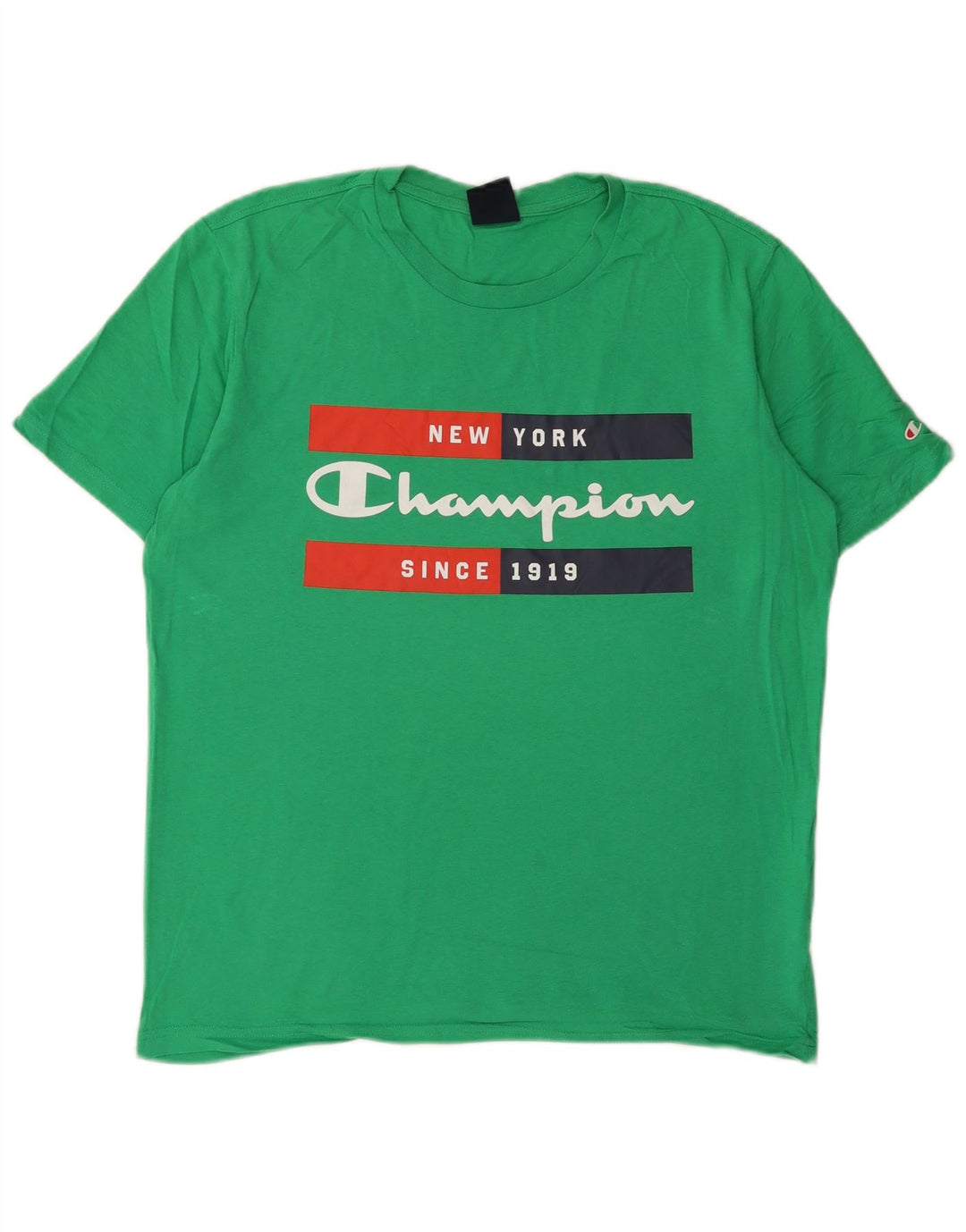 Champion Herren-T-Shirt mit Grafik, mittelgrüne Baumwolle