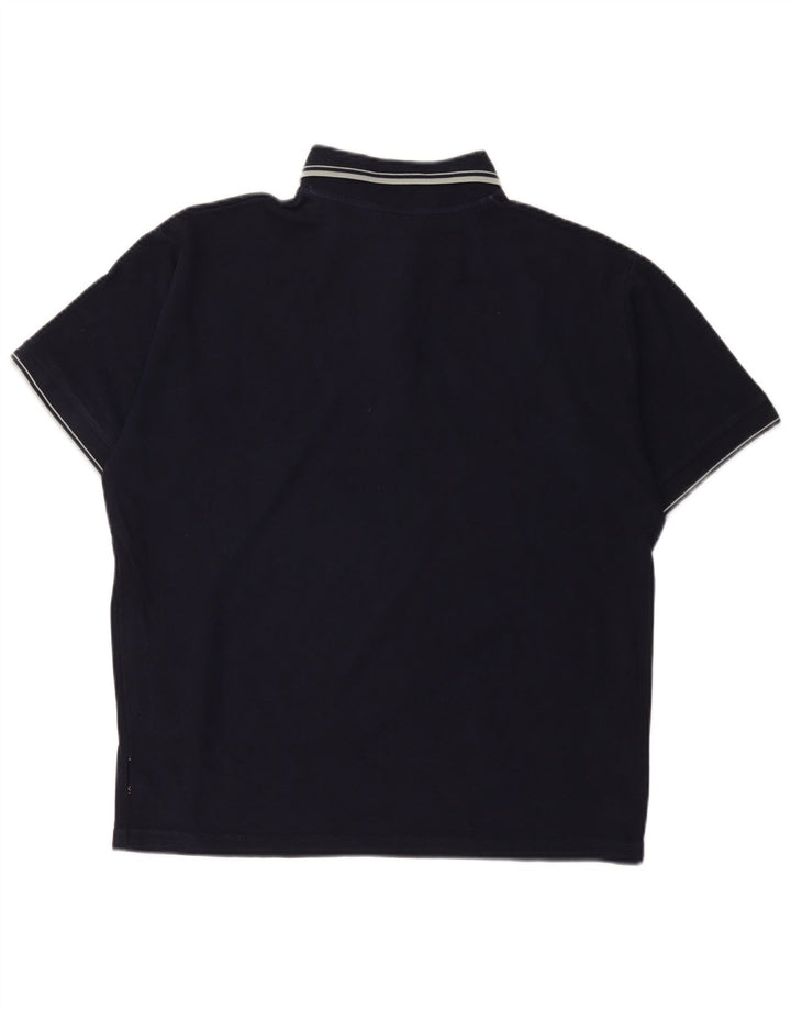 Kappa Herren-Poloshirt, mittelmarineblaue Baumwolle