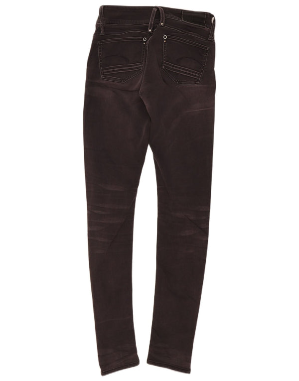 G-Star Damen Lynn Skinny Jeans W28 L34 Schwarze Baumwolle