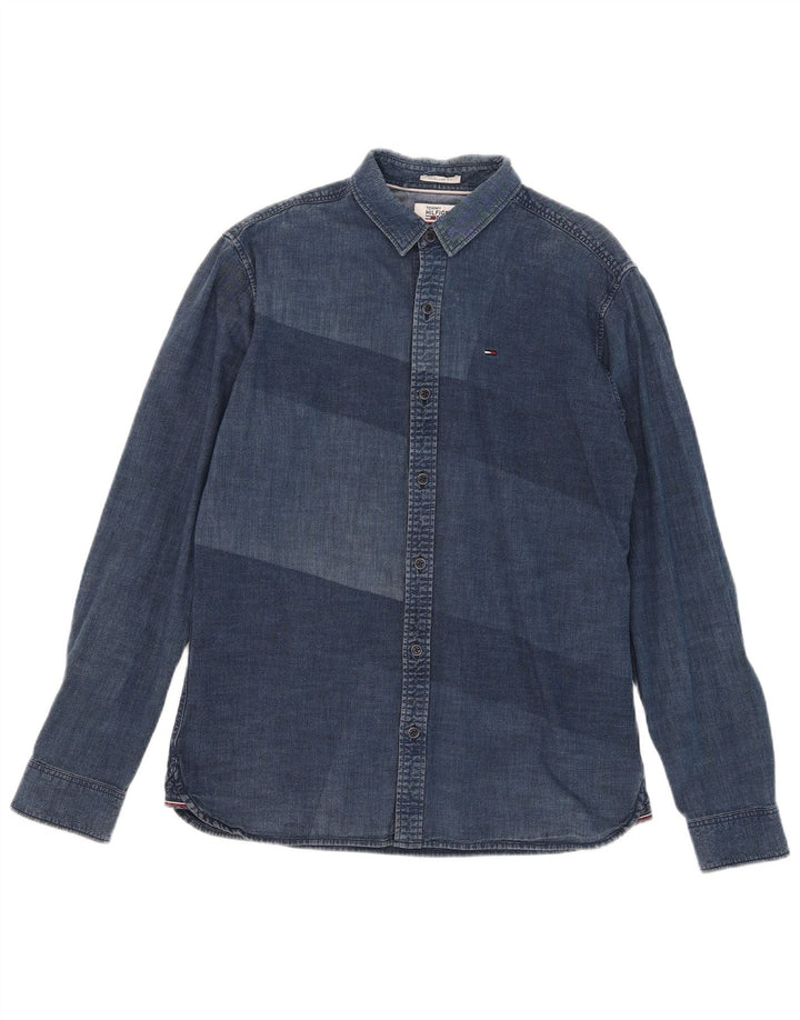Marks & Spencer Herrenhemd aus mittelblauer Baumwolle