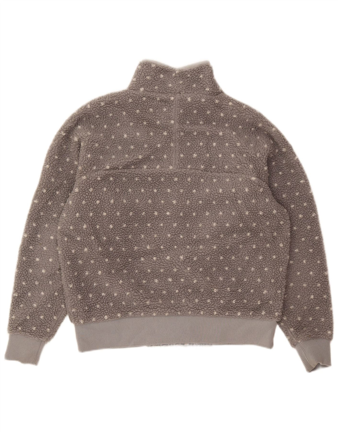 Patagonia Damen Fleecejacke UK 16 Large Grau geflecktes Polyester