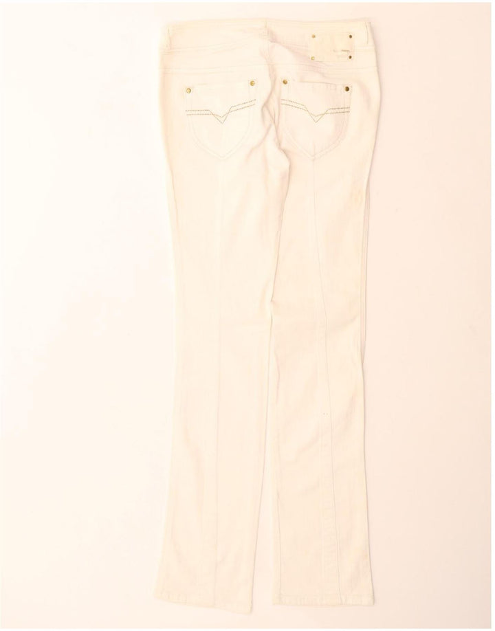 DIESEL Damen Rokket Straight Jeans W29 L34 Weiße Baumwolle