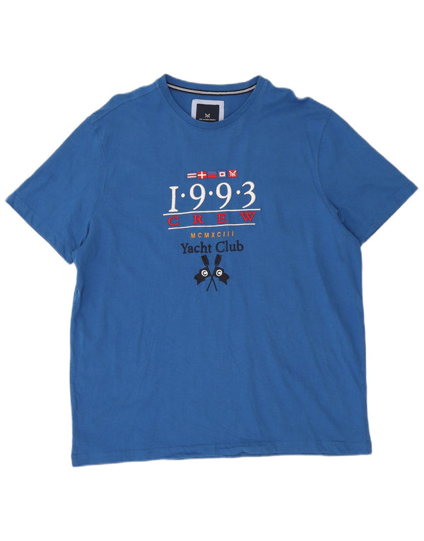 Crew Clothing Herren-T-Shirt mit Grafik, XL, Blau, Baumwolle