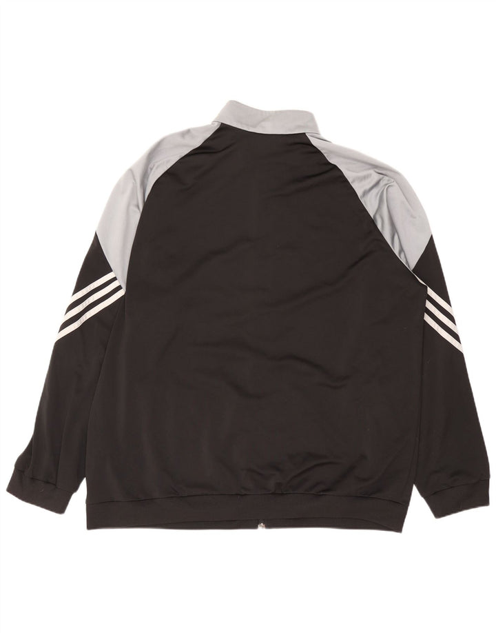 Adidas Herren Trainingsanzug Top Jacke 2XL Schwarz Colourblock Polyester