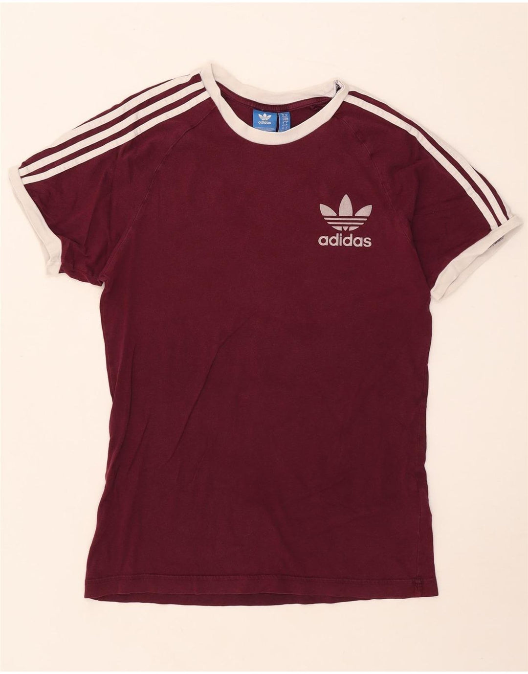 Adidas Herren T-Shirt Top Medium Burgund Baumwolle