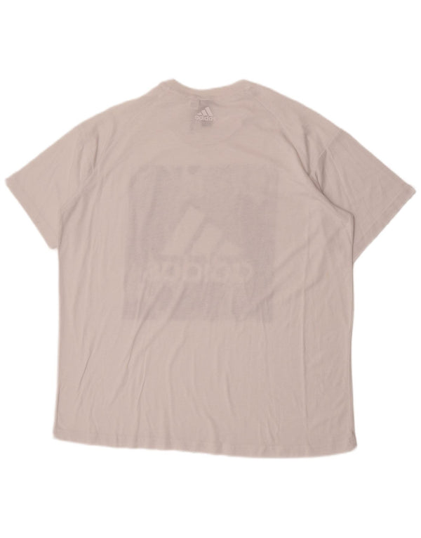 Adidas Damen Übergroßes Grafik-T-Shirt-Oberteil UK 20/22 XL Weiß Polyester