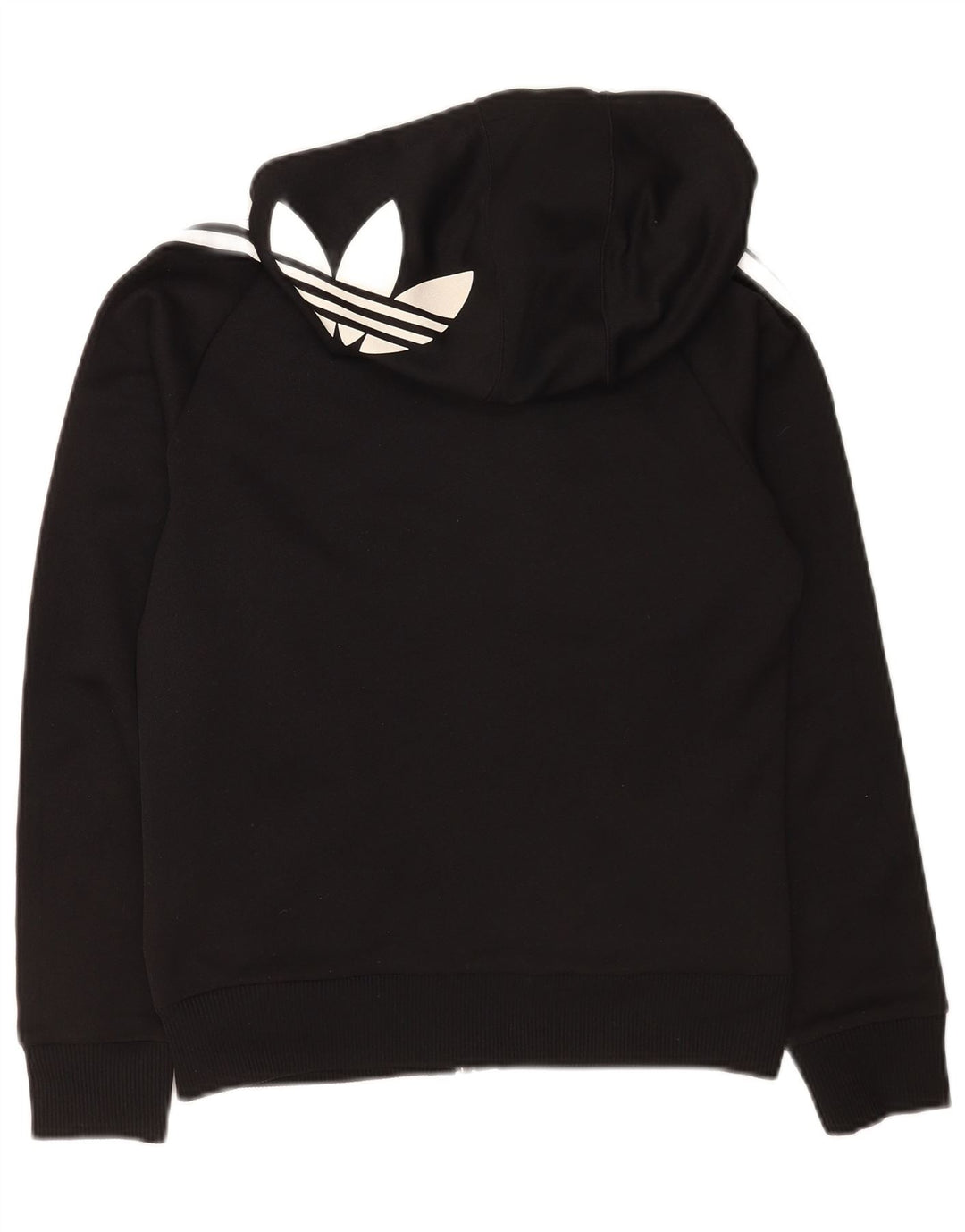 Adidas Damen Graphic Zip Hoodie Pullover UK 12 Medium Schwarz Polyester