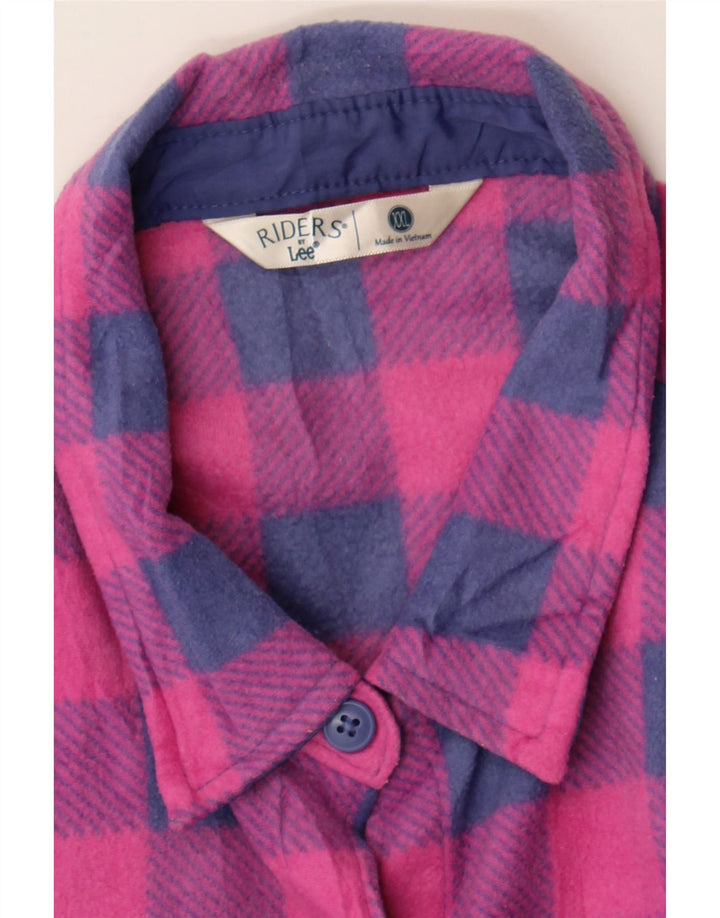 LEE Womens Riders Fleece Shirt UK 20 2XL Pink Check Polyester Vintage Lee and Second-Hand Lee from Messina Hembry 