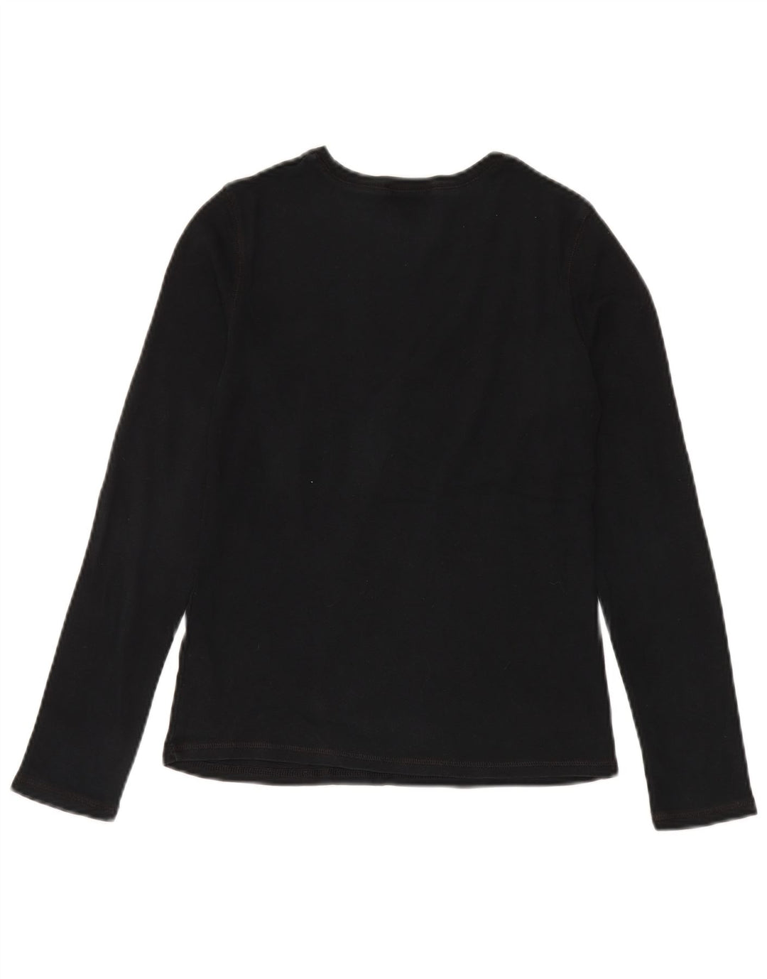 Marks & Spencer Damen Top Langarm UK 8 Small Schwarz Baumwolle
