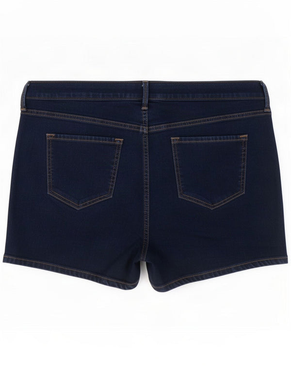 Marks & Spencer Damen Jeansshorts UK 18 XL W38 Marineblaue Baumwolle