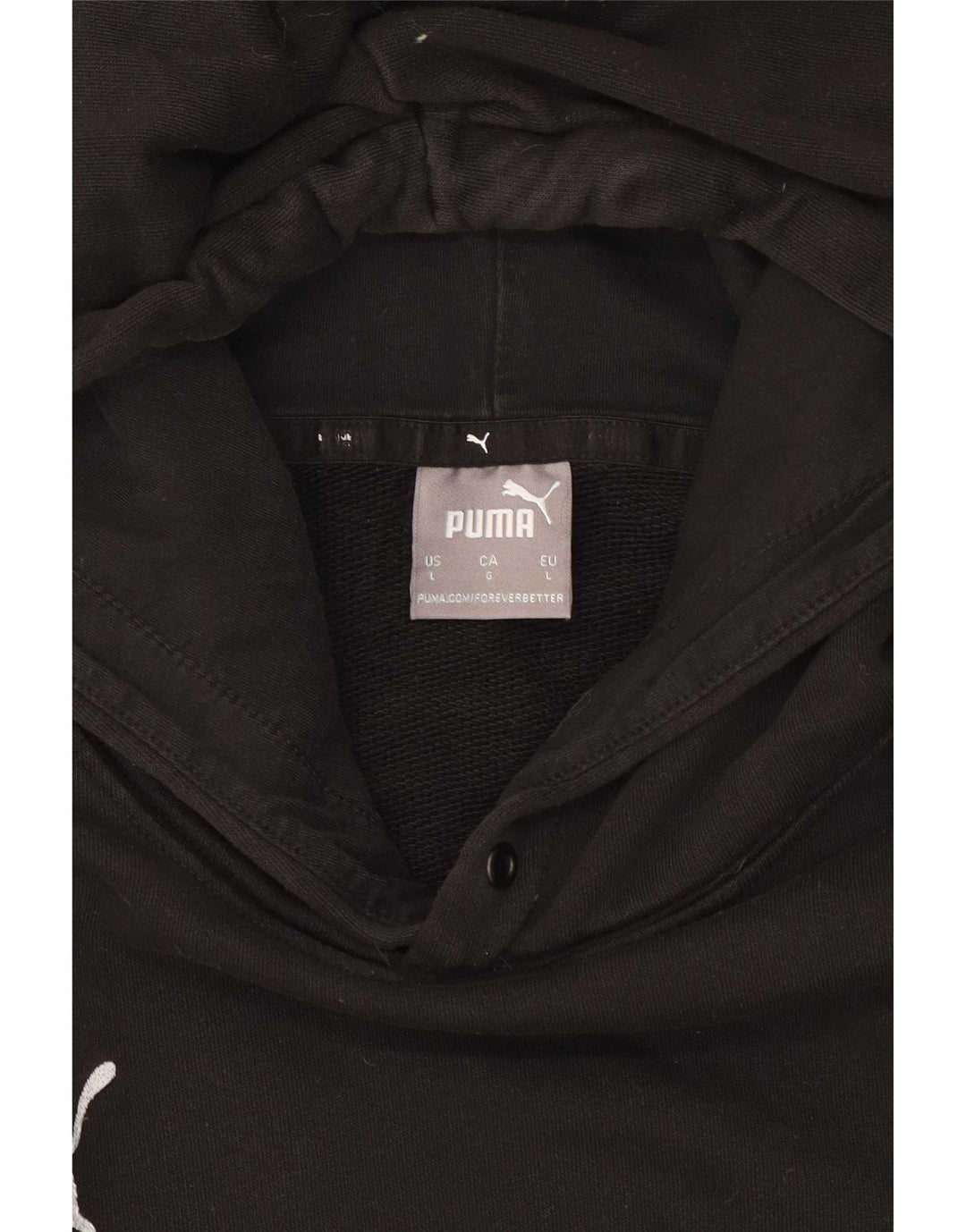 Puma Herren Kapuzenpullover, groß, schwarze Baumwolle