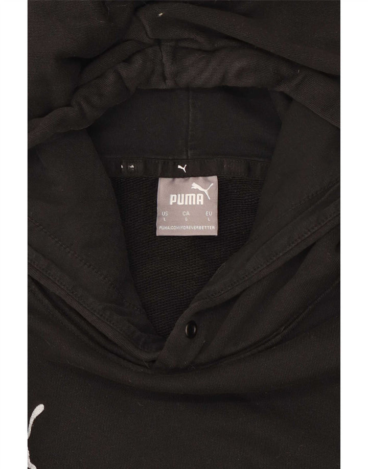Puma Herren Kapuzenpullover, groß, schwarze Baumwolle