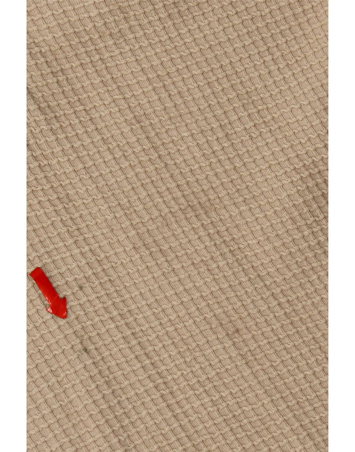 Berto Lucci Herren T-Shirt Top Small Beige Baumwolle