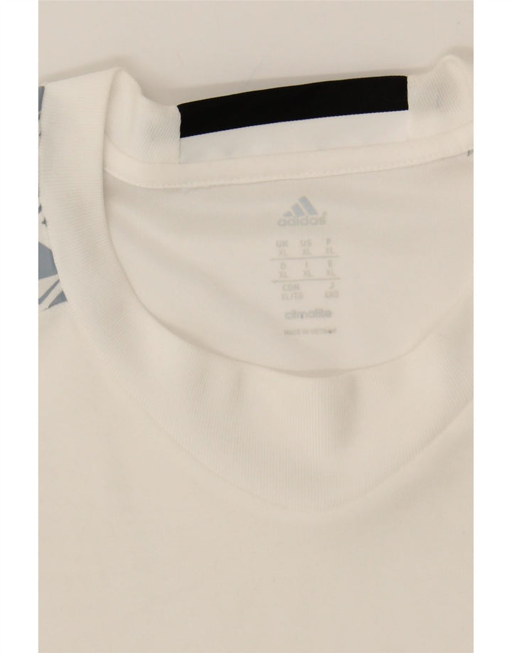 ADIDAS Herren Adizero Graphic Top Langarm XL Weiß Polyester