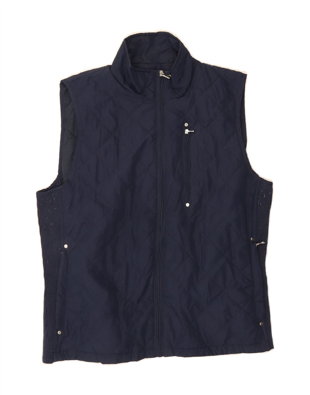 RALPH LAUREN Womens Quilted Gilet UK 16 Large Navy Blue Polyester Vintage Ralph Lauren and Second-Hand Ralph Lauren from Messina Hembry 
