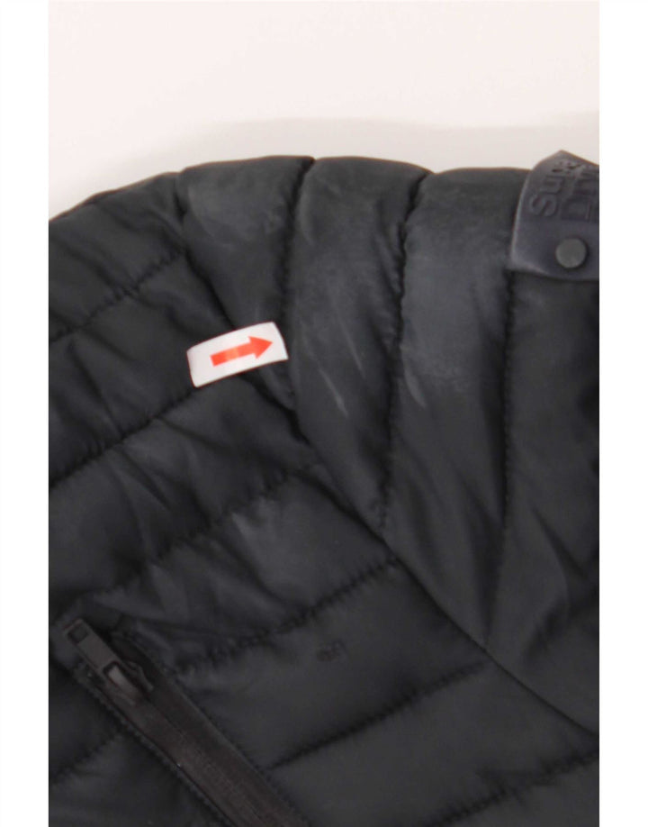 Superdry Herren Wattierte Jacke UK 40 Large Marineblau Polyester